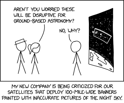 XKCD: Satellite Pollution
